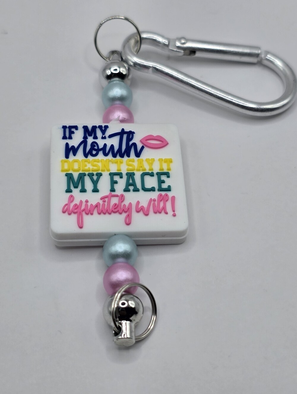 If My Mouth Doesnt Say It My Face Will Keychain